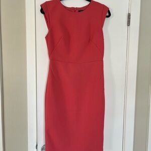 RW&CO. Coral Textured Midi Dress